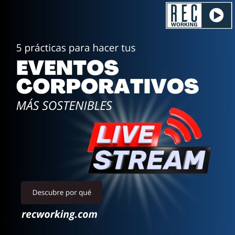 Imagen gráfica con el título del blog 5 prácticas para hacer tus eventos corporativos sostenibles