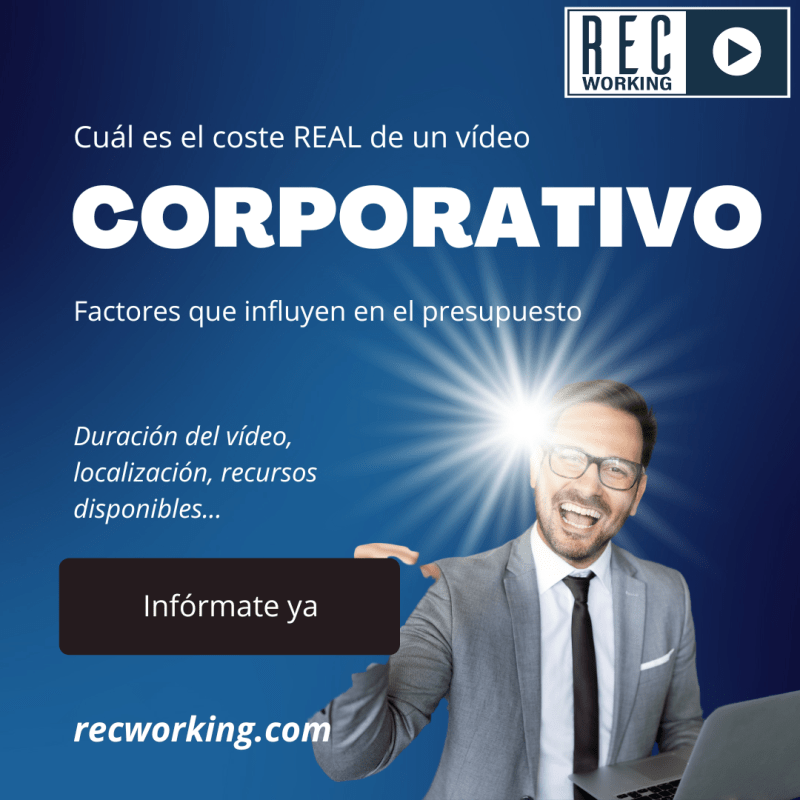 Foto de un empresario de éxito y el título: Cuál es el coste real de un vídeo corporativo