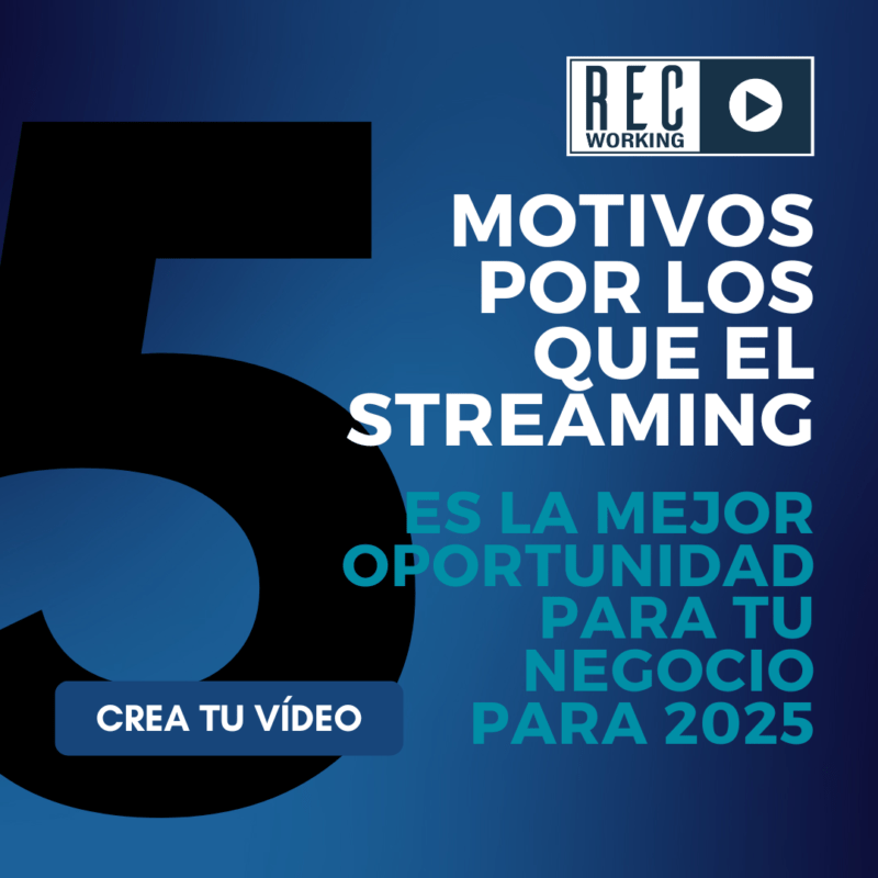 Imagen azul sugerente con el siguiente texto: 5 motivos por los que el streaming es la mejor oportunidad para tu negocio para 2025