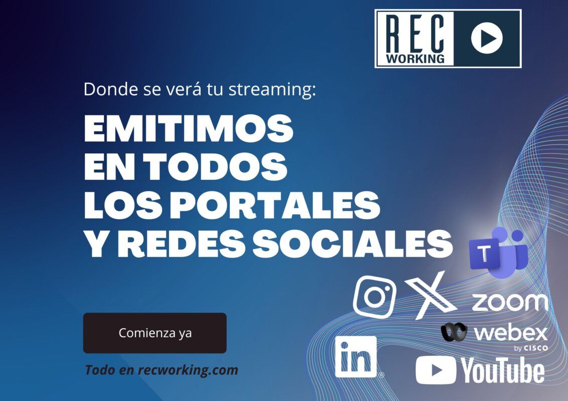 emitimos tu video en streaming en todos los portales y redes sociales